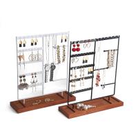 Iron Earring Display, with Wood, durable 