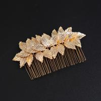 Decorative Hair Combs, Zinc Alloy, handmade, fashion jewelry & for woman, golden 