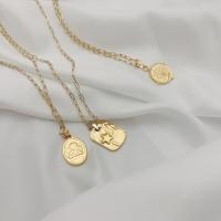 Stainless Steel Jewelry Necklace, 304 Stainless Steel, with 5cm extender chain, plated golden, 22mm cm 