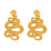Stainless Steel Stud Earring, 304 Stainless Steel, Snake, plated, fashion jewelry, gold 