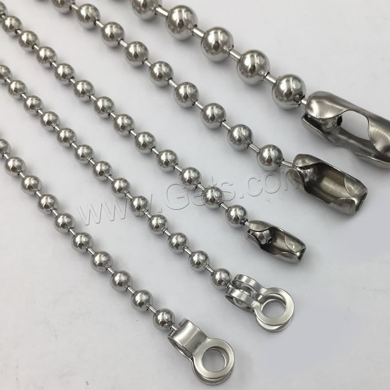 Stainless Steel Ball Chain Connector, with Iron, different styles for choice, original color, 3000PCs/Bag, Sold By Bag
