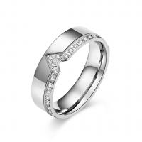 Titanium Steel Finger Ring, Vacuum Ion Plating, fashion jewelry & for woman nickel, lead & cadmium free, 6mm 