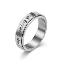 Titanium Steel Finger Ring, Vacuum Ion Plating, fashion jewelry & polished & for woman nickel, lead & cadmium free, 8mm 