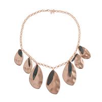 Enamel Zinc Alloy Necklace, rose gold color plated, fashion jewelry & Bohemian style & for woman, two different colored, nickel, lead & cadmium free .8 cm 