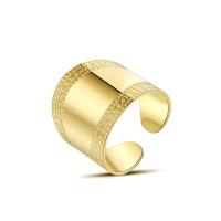 Titanium Steel Finger Ring, 316 Stainless Steel, Vacuum Ion Plating, fashion jewelry & for woman, golden, nickel, lead & cadmium free, 19.9mm 