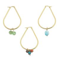 Brass Drop Earring, with Crystal & Resin, gold color plated, fashion jewelry & for woman nickel, lead & cadmium free 