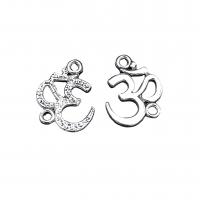 Zinc Alloy Charm Connector, Number, antique silver color plated, vintage & DIY & 1/1 loop Approx 