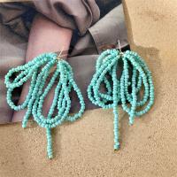 Turquoise Zinc Alloy Earring, with turquoise, fashion jewelry & for woman, 80mm 