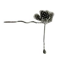 Hair Stick, Zinc Alloy, with Feather, fashion jewelry & for woman, 180mm 