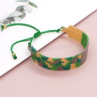 Glass Seed Beads Bracelets, Seedbead, with Polyester Cord, adjustable & for woman 