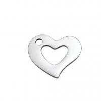 pendentifs de cœur en inox , Acier inoxydable 304, coeur, Placage ionique sous vide, DIY & creux, plus de couleurs à choisir Vendu par PC