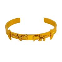 Titanium Steel Bracelet & Bangle, Rose, plated, fashion jewelry, golden, 8mm cm [