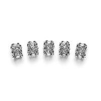 Sterling Silver Spacer Beads, 925 Sterling Silver, barrel, vintage & DIY & with flower pattern & hollow Approx 4.5mm 