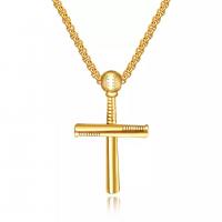 Zinc Alloy Necklace, with 304 Stainless Steel Chain, Cross, plated, fashion jewelry & Unisex Approx 60 cm 