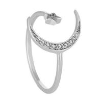 Rhinestone Zinc Alloy Finger Ring, platinum color plated, fashion jewelry & for woman & with rhinestone 