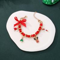 Zink-Legierung Christmas Bracelet, Zinklegierung, handgemacht, Weihnachts-Design & Modeschmuck & unisex & Emaille, Länge:15-20 cm, verkauft von PC