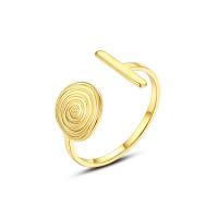 Stainless Steel Finger Ring, 316 Stainless Steel, Vacuum Ion Plating, Adjustable & fashion jewelry & for woman, golden, 9.9mm 