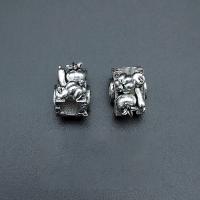 Zinc Alloy Large Hole Beads, antique silver color plated, vintage & DIY Approx [