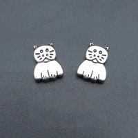 Zinc Alloy Spacer Beads, Cat, antique silver color plated, vintage & DIY Approx [