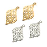 Brass Leaf Pendants, plated, DIY & for woman Approx 1mm 