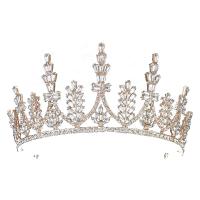 Bridal Tiaras, Zinc Alloy, with Crystal, plated, fashion jewelry & for woman & with rhinestone 140*65mm,310mm 