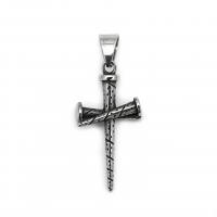 Нержавеющая сталь крест подвески, Нержавеющая сталь 304, Kресты, ювелирные изделия моды & Мужская, оригинальный цвет продается PC