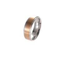 Titanium Steel Finger Ring, Vacuum Ion Plating, fashion jewelry & for man, 8mm [