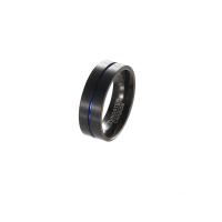 Titanium Steel Finger Ring, Vacuum Ion Plating, fashion jewelry & for man, black [