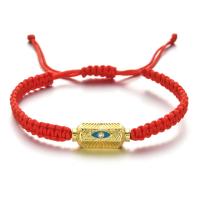 Fashion Jewelry Bracelet, Polyester Cord, with Zinc Alloy, gold color plated, Unisex & adjustable Approx 18-28 cm 