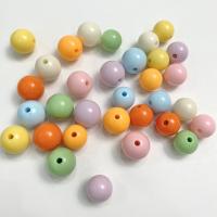 Solid Color Acrylic Beads, Round, DIY [
