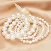 Plastic Pearl Bracelets, fashion jewelry & for woman Approx 7.08 Inch 