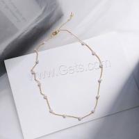 Plastic Pearl Necklace, Zinc Alloy, with Plastic Pearl, with 5cm extender chain, fashion jewelry & for woman Approx 40 cm 