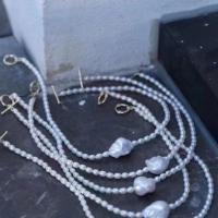 Collier de perles d'eau douce naturelles, perle d'eau douce cultivée, bijoux de mode & pour femme, blanc, 4-5mm Environ 40 cm, Vendu par PC