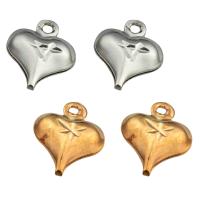 Zinc Alloy Heart Pendants, Brass, plated, DIY Approx 1.5mm 