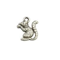 Zinc Alloy Animal Pendants, Mouse, antique silver color plated, DIY Approx 0.2mm 