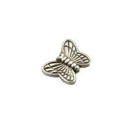 Colgantes Animales de Aleación de Zinc, Mariposa, chapado en color de plata antigua, Bricolaje, 11x8x0.3mm, agujero:aproximado 0.1mm, Vendido por UD