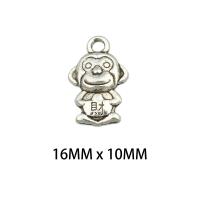 Zinc Alloy Animal Pendants, Monkey, antique silver color plated, DIY Approx 0.2mm [