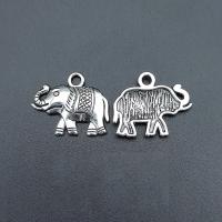 Zinklegierung Tier Anhänger, Elephant, antik silberfarben plattiert, nachhaltiges & Korrosionsbeständig & DIY, 18x15mm, ca. 100PCs/Tasche, verkauft von Tasche