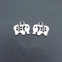 Zinklegierung Tier Anhänger, Elephant, antik silberfarben plattiert, nachhaltiges & Korrosionsbeständig & DIY & hohl, 13x11mm, ca. 100PCs/Tasche, verkauft von Tasche