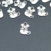 Zinc Alloy Animal Pendants, Mouse, antique silver color plated, durable & Corrosion-Resistant & DIY Approx [