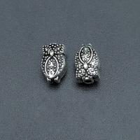 Zinc Alloy Spacer Beads, Owl, antique silver color plated, durable & Corrosion-Resistant & DIY Approx 