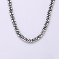 Titanium Steel Chain Necklace, polished, fashion jewelry & for man, original color 