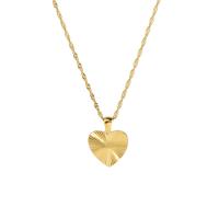 Stainless Steel Jewelry Necklace, 304 Stainless Steel, with 2inch extender chain, Heart, 18K gold plated, fashion jewelry & for woman, 22mm Approx 15.7 Inch 