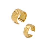 Stainless Steel Finger Ring, 304 Stainless Steel, 18K gold plated, adjustable & for woman 