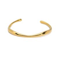 Stainless Steel Cuff Bangle, 304 Stainless Steel, 18K gold plated, fashion jewelry & for woman, 65mm 