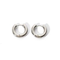 Stainless Steel Huggie Hoop Earring, 304 Stainless Steel, Donut, Vacuum Ion Plating, fashion jewelry & for woman & hollow 