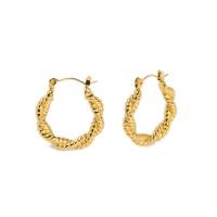 Stainless Steel Leverback Earring, 304 Stainless Steel, 18K gold plated, fashion jewelry & for woman [
