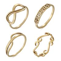 Stainless Steel Finger Ring, 304 Stainless Steel, 18K gold plated, fashion jewelry & Unisex  golden 