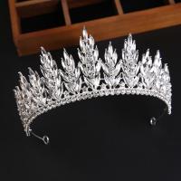 Bridal Tiaras, Zinc Alloy, silver color plated, fashion jewelry & for woman & with rhinestone, silver color 