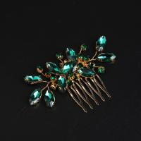 Decorative Hair Combs, Brass, handmade, fashion jewelry & for woman & with rhinestone 